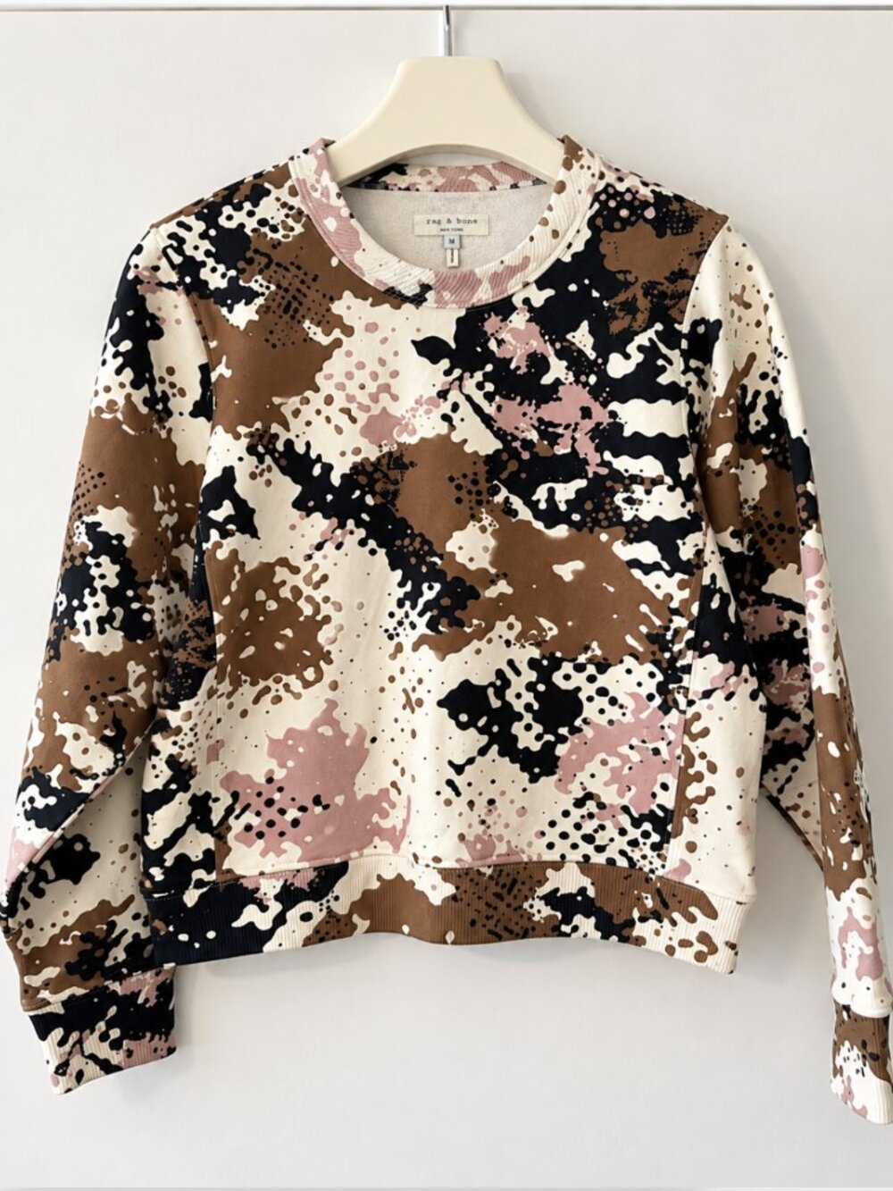Rag & Bone Abstract Camo Print Sweatshirt – Size M
